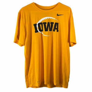 Nike Men's Yellow Iowa Football Short Sleeve Tee